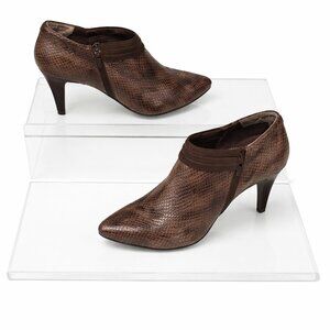 APOSTROPHE Brown Textured Ankle Booties Size 6